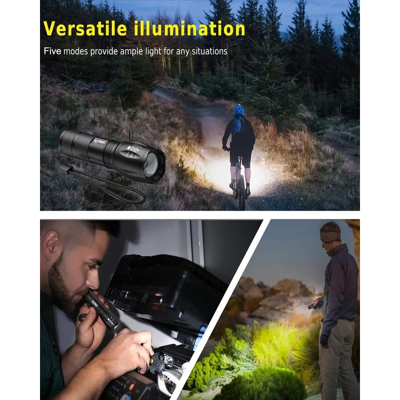 LED Flashlight, Wowlite Ultra Bright XML T6 LED Torch with