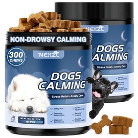 Calming Chews for Dogs 300 Count Dog Anxiety Chews Stress Relief Sleep Treats for All Dogs-Fireworks Thunder Barking Separation Vet Approved