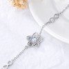 VONALA Sterling Silver Celtic Knot Bracelets - Flower Infinity Moonstone