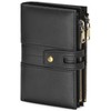 GAEKEAO Wallets for Women Leather RFID Blocking Bifold Double Zipper