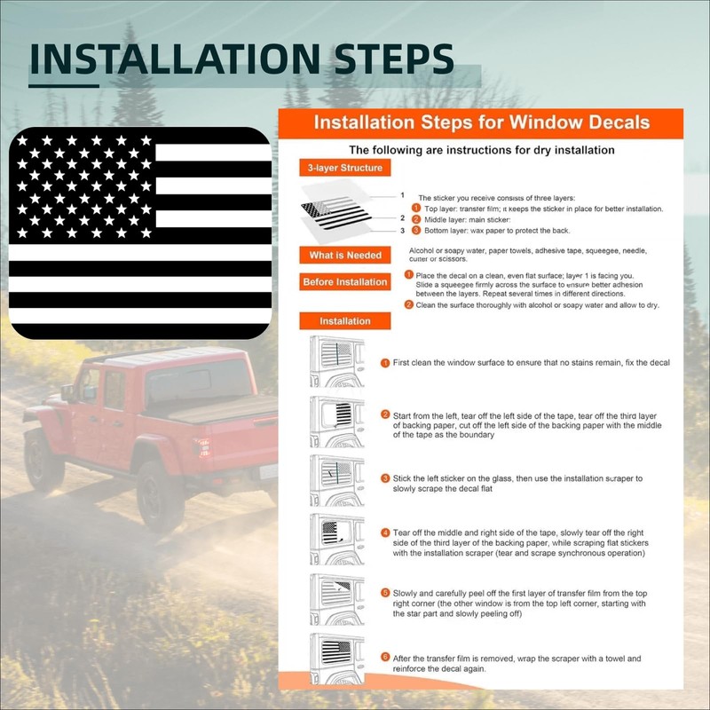 car Window Decal Stickers Compatible with GMC