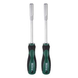 sourcing map 2pcs Metric Nut Driver 8mm CR-V Non-Magnetic Tip Hollow Shafts Hex Socket Screwdriver with Non-Slip Handle for Automobile Repair