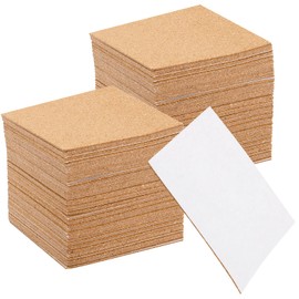 MUKLEI 72 Pieces 6 x 6 Inch Self Adhesive Cork Sheets, Sticky Back Cork Square Cork Backing for Tiles, Coasters and DIY Crafts
