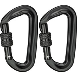 Auto Locking Carabiner Clips, 2PCS 12KN (1200kg) Heavy Duty Lightweight Locking Carabiner Clips - Excellent for Securing Pets, Outdoor, Camping, Hiking, Hammock, Dog Leash Harness, Keychains