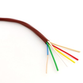 Cableague Thermostat Wire 18/6 18 Gauge 6 Conductor ETL 18-6 25 Feet Brown (18-6 Brown, 25Feet（7.5 Meter）)