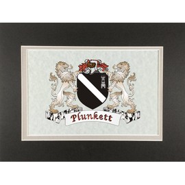 Plunkett Irish Coat of Arms Print - Frameable 9" x 12"