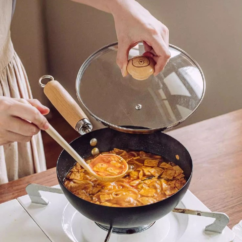 Frying Pan Even Heating Smooth Coating Multifunctional Iron Pot with