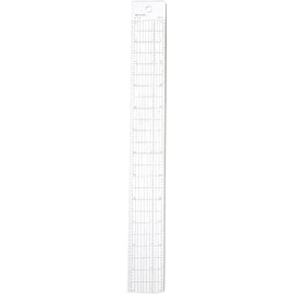 Westcott Grid Ruler with Metal Cutting Edge, 1.5 x 12, Transparent (B-1M)