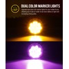 Partsam 10Pcs Dual Revolution 2.5 inch Round 13LED Marker Light,