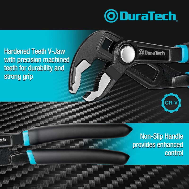 DURATECH Water Pump Pliers Set, Push-Lock Pliers Set, Upgrade Thicker