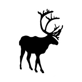 Ranger Products Caribou Reindeer Decal Sticker, Die Cut Vinyl Decal for Windows, Cars, Trucks, Tool Boxes, laptops, MacBook - virtually Any Hard, Smooth Surface