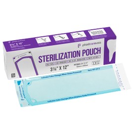 1000 Self Sterilization Pouches for Cleaning Tools, Measuring 3.25 by 12 Inches, Autoclave Sterilizer Bags for Tattoo, Dental Offices, 5 Boxes of 200