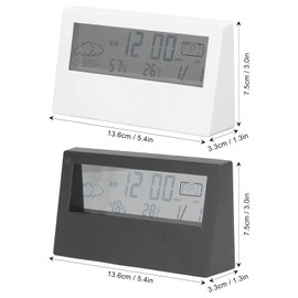 Restokki Digital Travel Alarm Clock, Smart Night Light Digital Alarm Clock with Indoor Temperature Battery Operated Digital Alarm Clock for Home Travel (White)