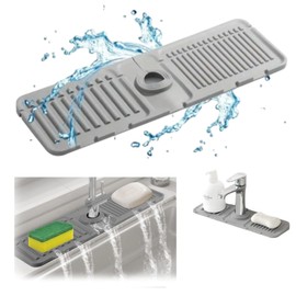Faucet Mat for Kitchen Sink -Sink Protectors Kitchen Sink - Kitchen Sink Splash Guard - Non-Slip & Durable Faucet Mat - Prevents Water Damage - Easy to Clean & Quick Drying - Protects Countertops