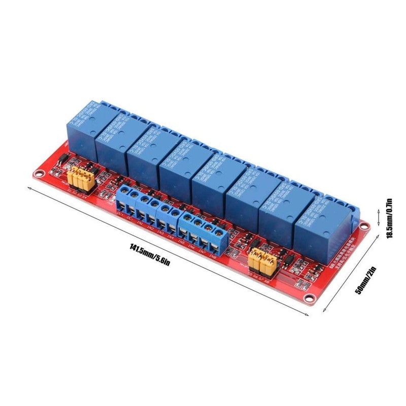Relay Module Board, 8 Channel High & Low Trigger 5V