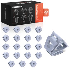 A-Premium 20PCS Zinc Radiator Grille Panel Push Nut Retainer Clips Compatible with Jeep Grand Cherokee, Wrangler, Gladiator & Dodge Durango & Chrysler Pacifica, Voyager - For 10mm Hole