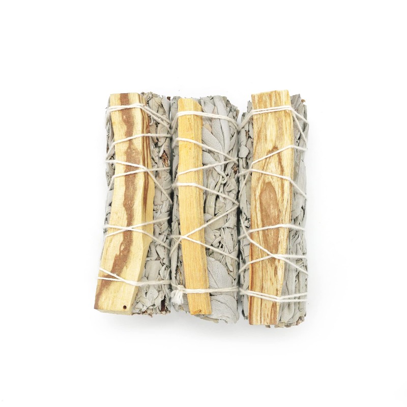 Sage & Palo Santo Smudge Sticks - 4 Inch Organic