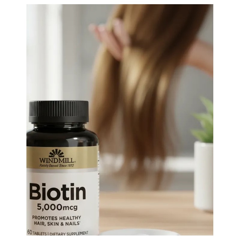 Biotina 5,000 Mcg 60 Tabs Windmill Es