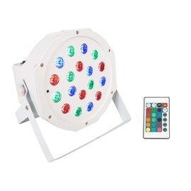 Rockville Battery PAR 50 White Rechargeable LED DMX DJ Club Wash Up-Light+Remote
