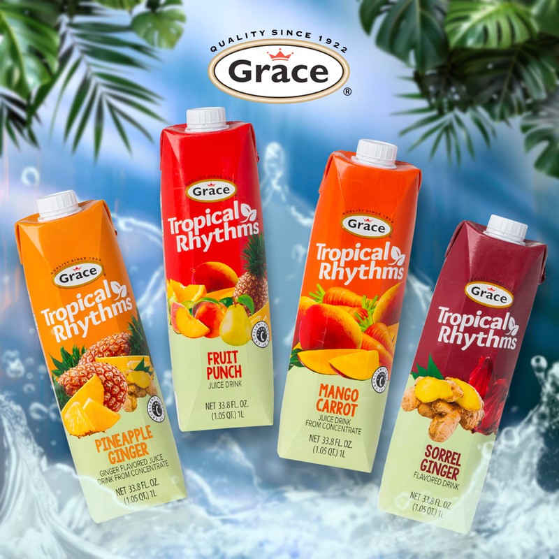 Grace Tropical Rhythms Mango Carrot Juice 1 Liter (33.8oz) (Mango