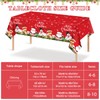 Tiamon Fabric Christmas Tablecloth Table Cover for Rectangle Table, Washable