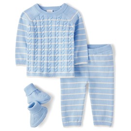 Gymboree,Unisex Baby,Take Me Home 100% Cotton Newborn Outfit,Blue Stripe,3-6 Months
