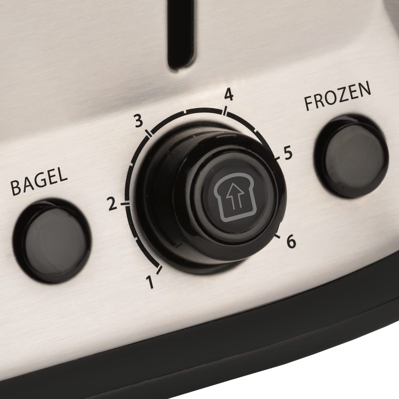 Toastmaster 4-Slice Cool Touch Toaster, Black with Stainless