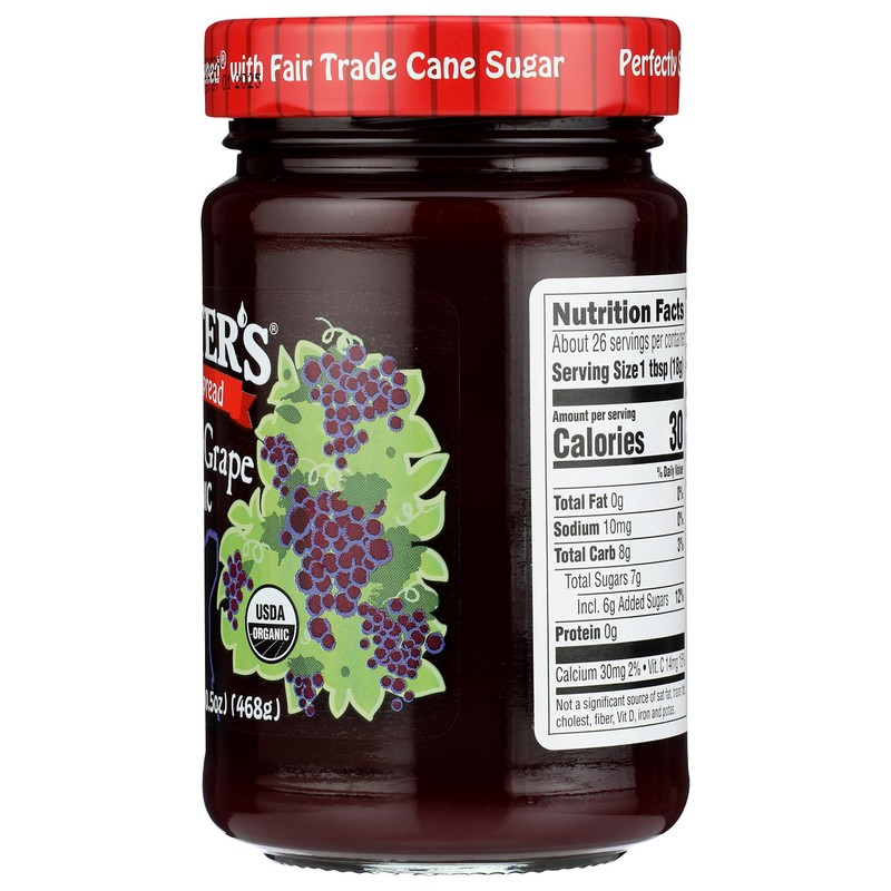 Crofters Organic Concord Grape Premium Spread, 16.5 Oz Jar