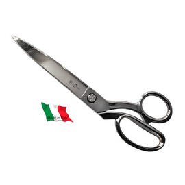 Ultima 10 Inch Dress Maker Scissors – Drop Forged Carbon Steel Dressmaker’s Shears, Chrome Plated with Bent Handles, Made in Italy