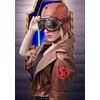 FURPHI Steampunk Aviator Hat with Ear Flaps PU Leather Pilot
