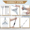 Mop Handle Commercial Heavy Duty, 59-Inch Stainless Steel Adjustable Industrial