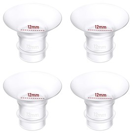 Flange Inserts 12 12mm 4PCS Compatible with Momcozy M9/M6/M5/S12 Pro/S9 Pro/Medela/SpectraLansinoh/eufy/S21 24mm Breast Pump,Reduce 24mm Tunnel Down to Correct Size