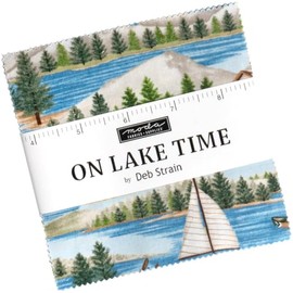 On Lake Time Charm Pack by Deb Strain; 42-5-inch Precut Fabric Quilt Squares