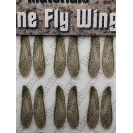 Hemingway's Realistic Stonefly Wings Set of 4 Sizes for Fly Fishing (Gray)