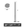 VGBUY 1/4" x 3" Hex Head Lag Screws 18Pcs, 304