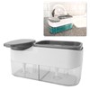 2 in 1 Kitchen Sink Dish Soap Dispenser Sponge Holder