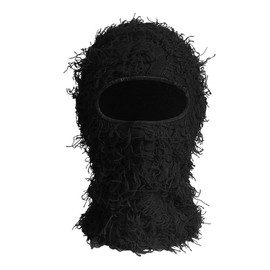 Balaclava Ski Mask for Men Women Shiesty Mask Shaggy Knitted Full Face Ski Mask Windproof Neck Warmer - Color: Balaclavas-red Black(1pcs)