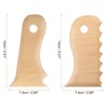 HARFINGTON 2pcs Pottery Ribs Trimming Tools Pottery Profile Rib Wooden