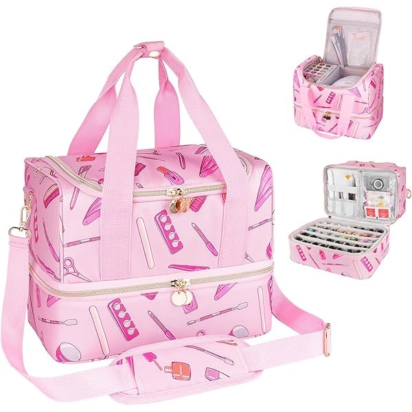 Nail Polish Organizer Case - Large Double Layer Organizers and