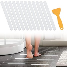 Yopolaz 12 Pack Bathtub Non Slip Stickers with Scraper - Premium Anti Slip Shower Stickers for Bath Tub Ladders Boats (12 Pack)