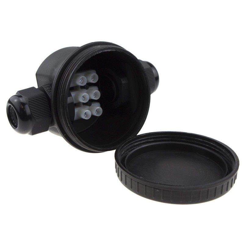 Outdoor IP65 UV Waterproof Round Crossing Box Housing For Electric
