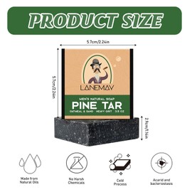 FAINCA All-Natural Shower Soap Men Mites Remove Core Soap Natural, Exfoliating Body Soap, Moisturising Shower Soap, Manual Soap for Removing Skin Dirt and Oil