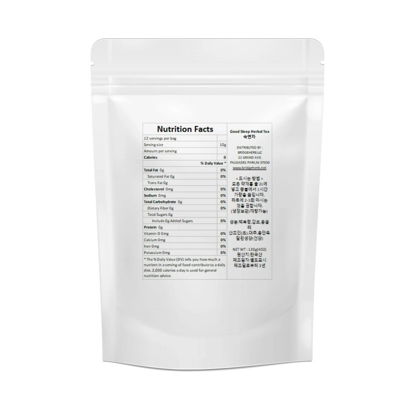 BridgeHerb (Medicinal Korean Herb) Korean Natural Tea For Good Night