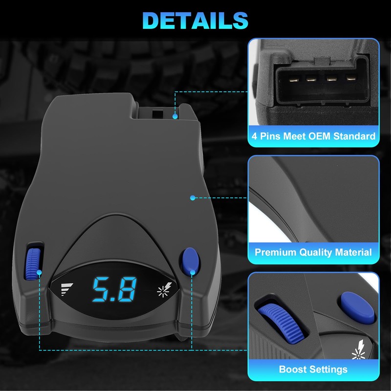 Electronic Brake Controller Compatible with Ford GM Chevy Dodge RAM