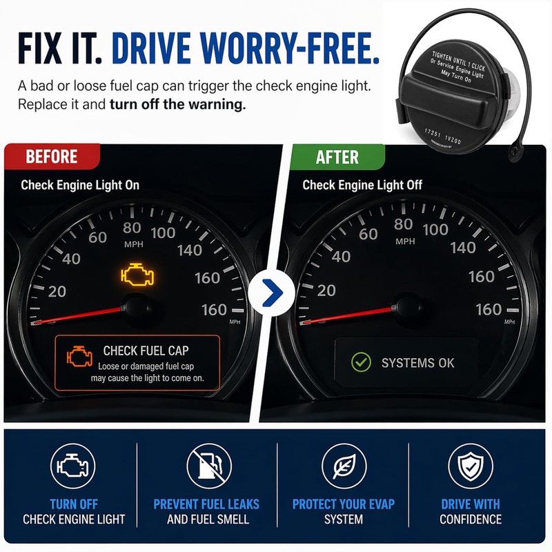 Gas Cap Replacement for Nissan Altima Frontier Murano Pathfinder Versa