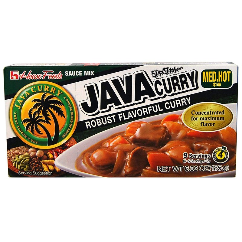 House Foods Java Curry Medium Hot 6.52oz, 2 Pack