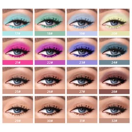 Anglicolor Matte Flüssiger Lidschatten Set, 8 Farben Hochpigmentierte Matte Natürliche Nude Flüssige Lidschatten, Langanhaltendes Schnell Trocknendes Augen Makeup (8 Farben Set A2)