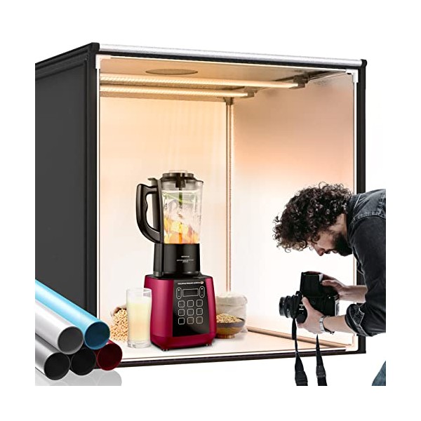 FOSITAN Bi-Color Dimmable Photo Light Box Kit, 32x32 inch/80x80 cm
