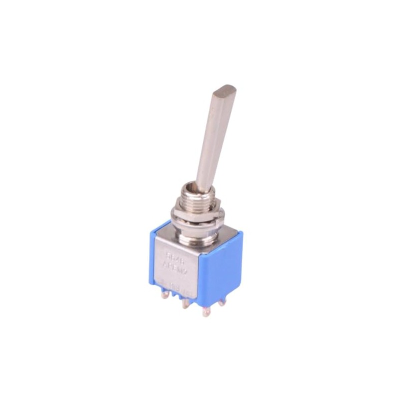 5646AB-8 APEM On-On Miniature Toggle Switch Flat Lever DPDT