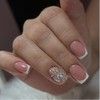 White French Tip Press on Nails Short Fake Nails Square